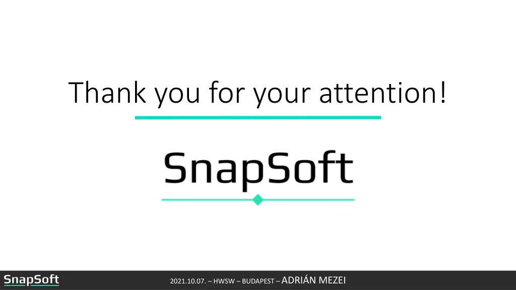 thank you for your attention