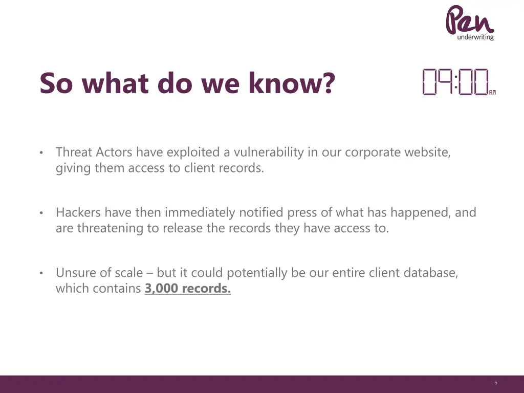so what do we know