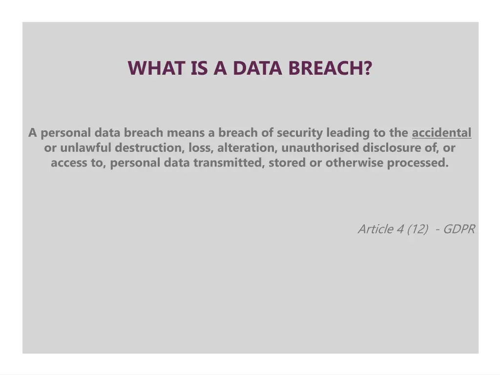what is a data breach