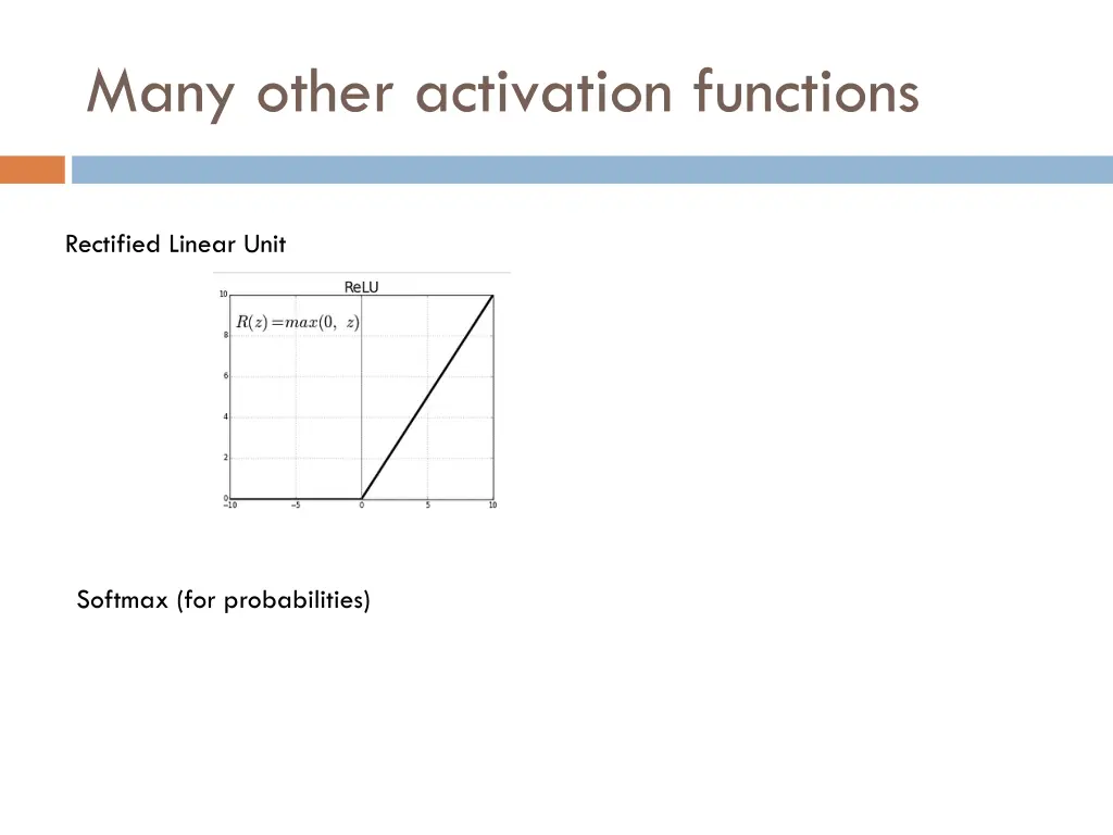 many other activation functions