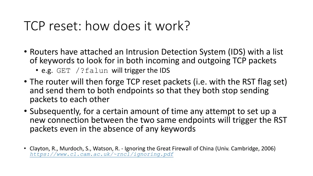 tcp reset how does it work