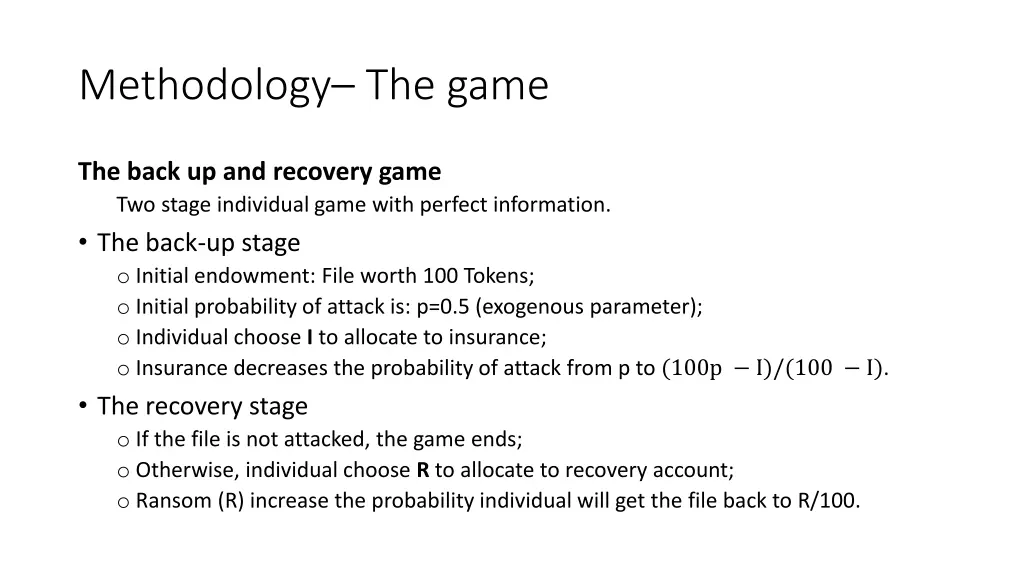 methodology the game