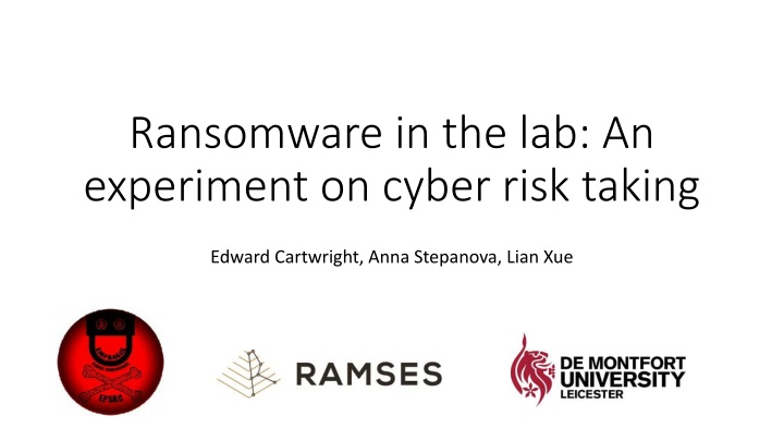 ransomware in the lab an experiment on cyber risk
