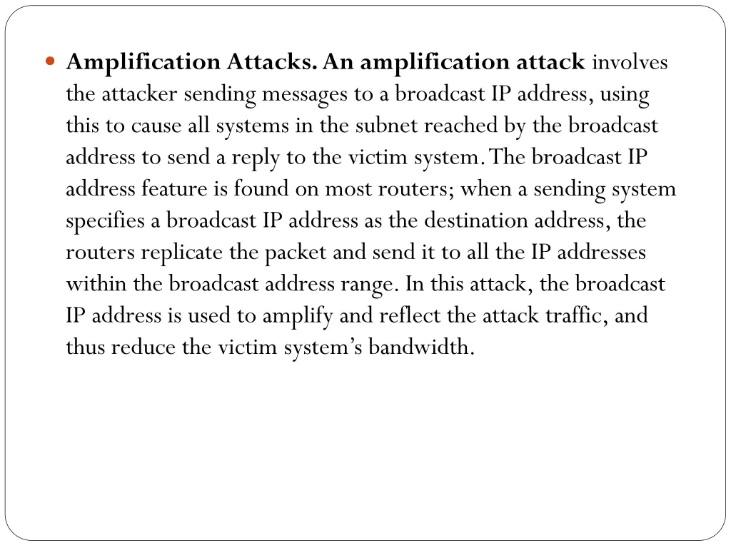 amplification attacks an amplification attack
