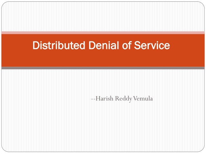 distributed denial of service distributed denial