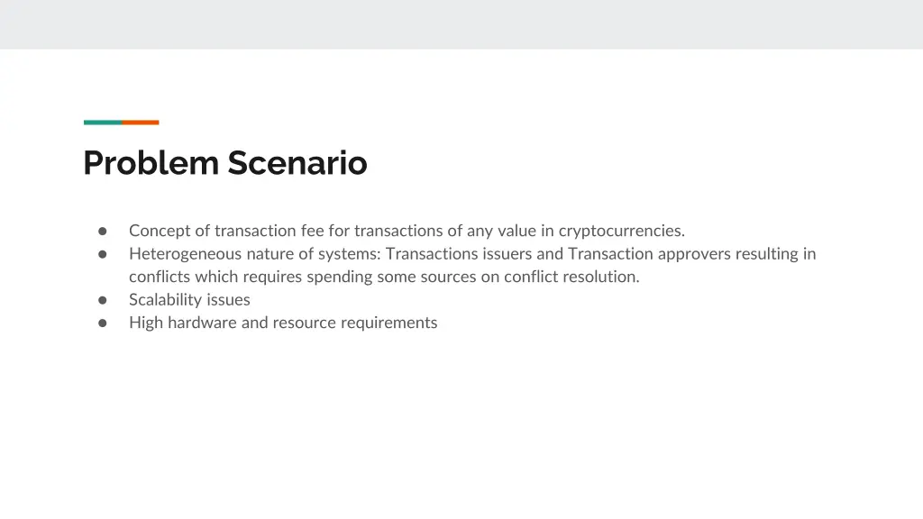 problem scenario
