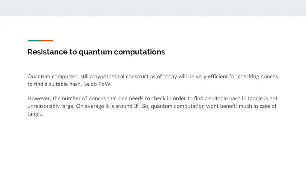 resistance to quantum computations
