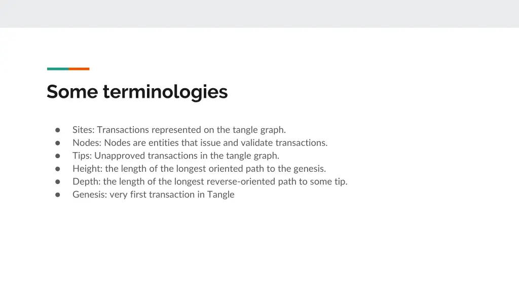 some terminologies