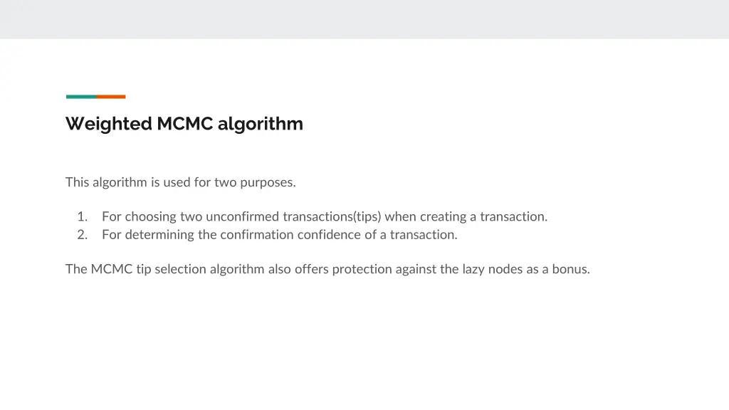weighted mcmc algorithm 1