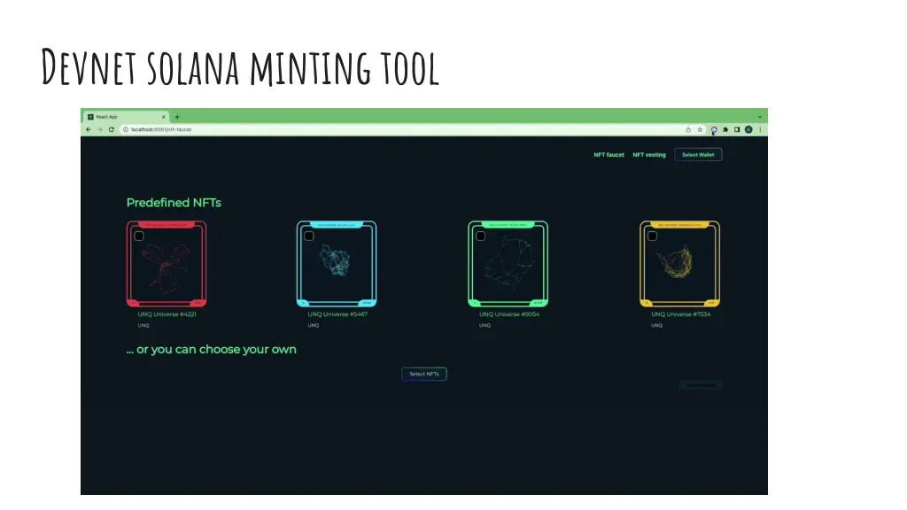 devnet solana minting tool