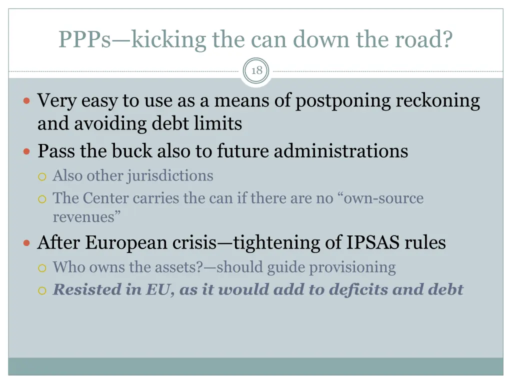 ppps kicking the can down the road