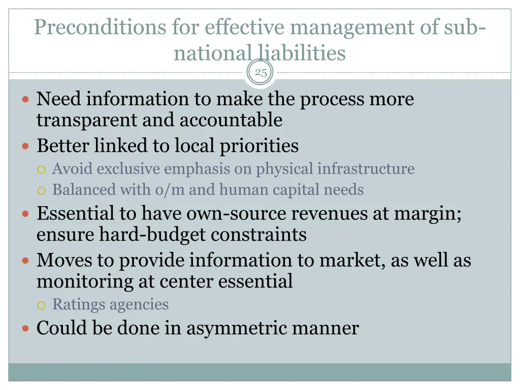 preconditions for effective management