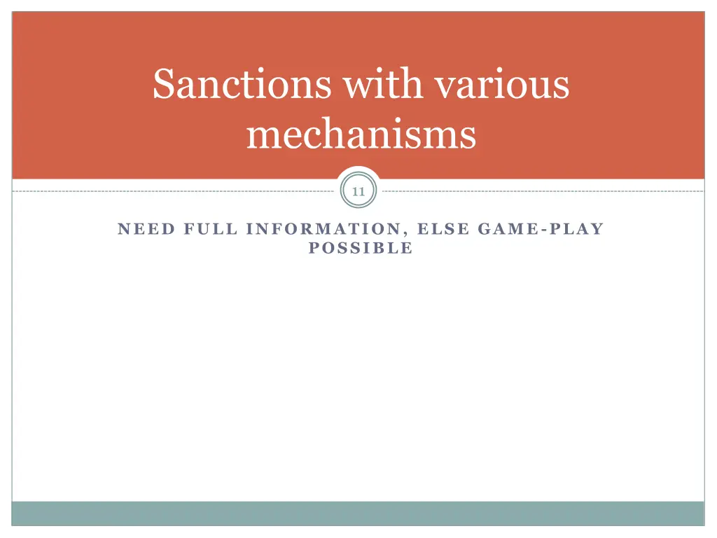 sanctions with various mechanisms