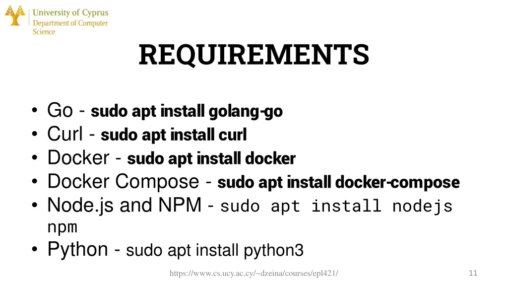 requirements