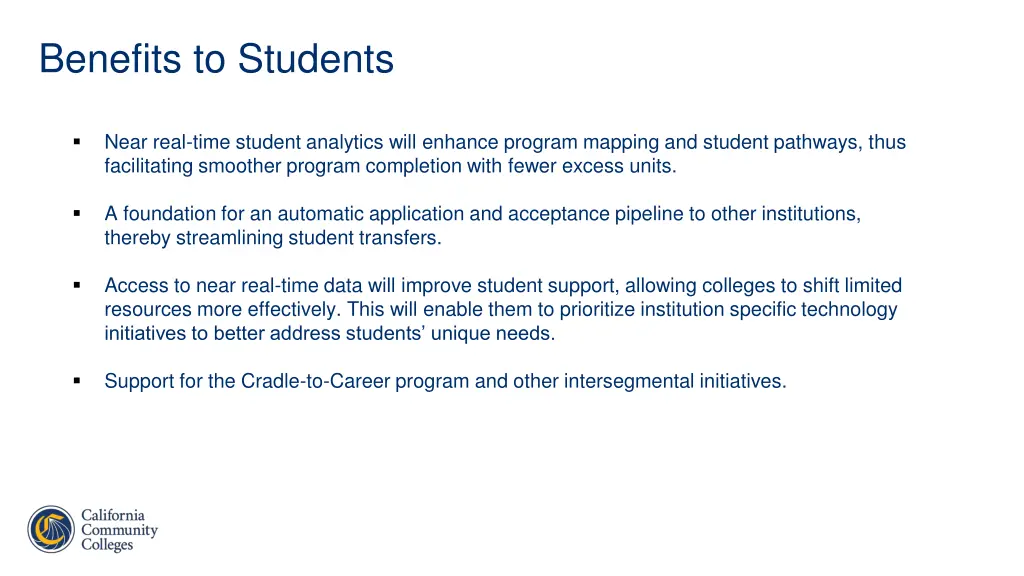 benefits to students