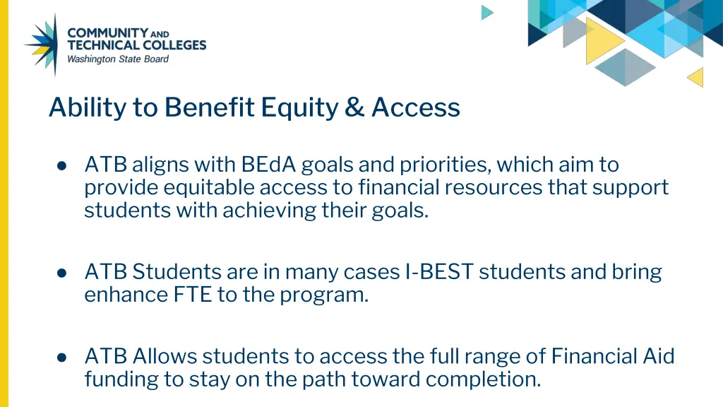 ability to benefit equity access