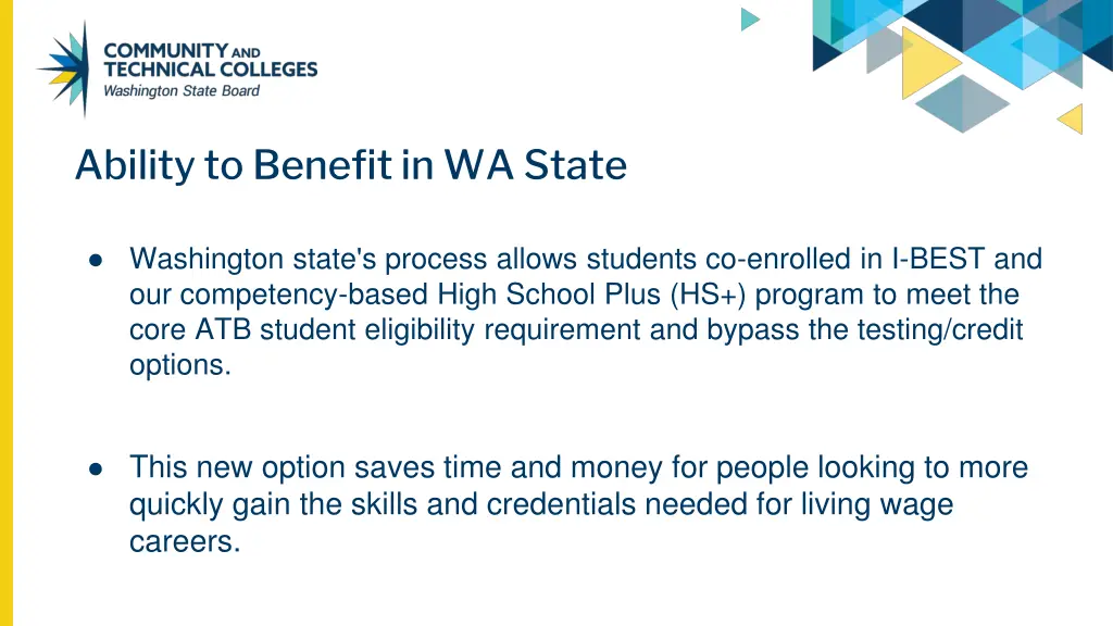 ability to benefit in wa state