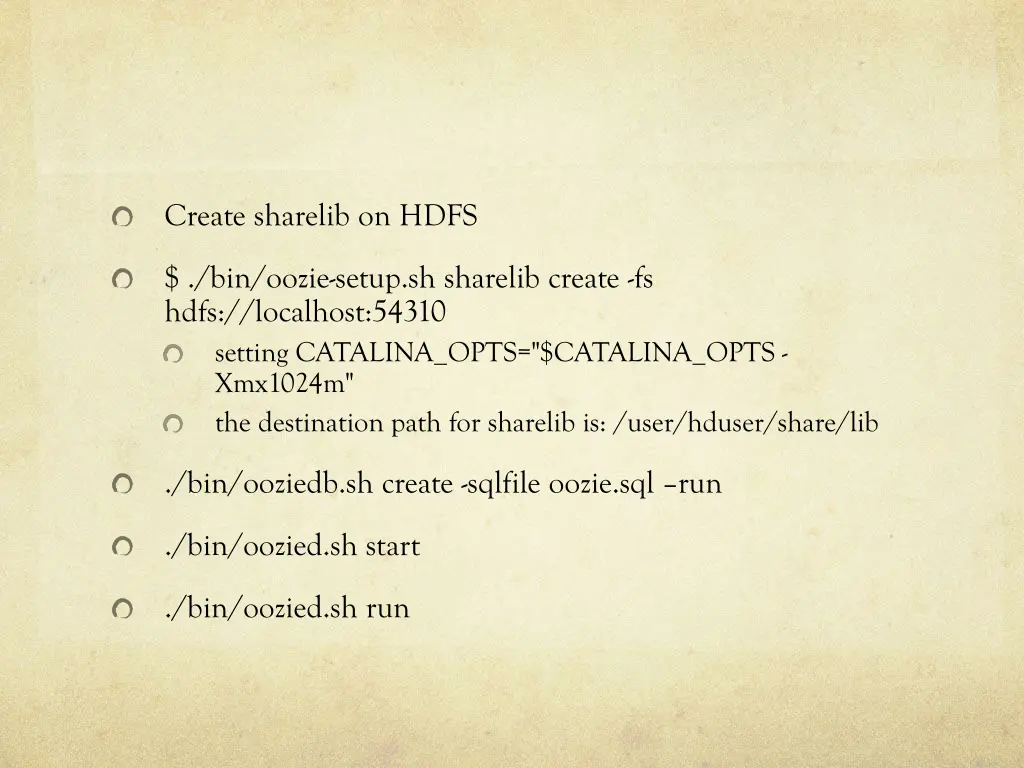 create sharelib on hdfs