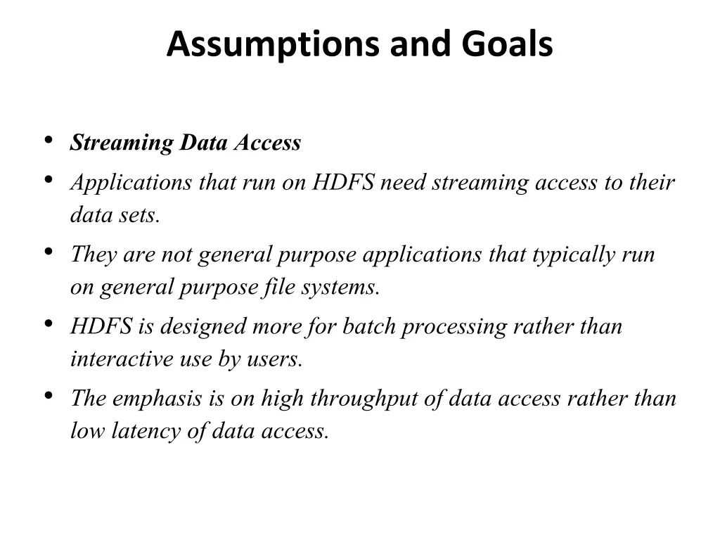 assumptions and goals 1