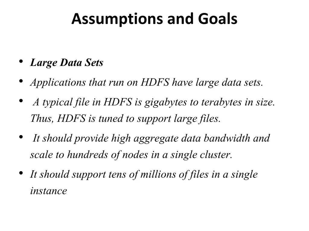 assumptions and goals 2