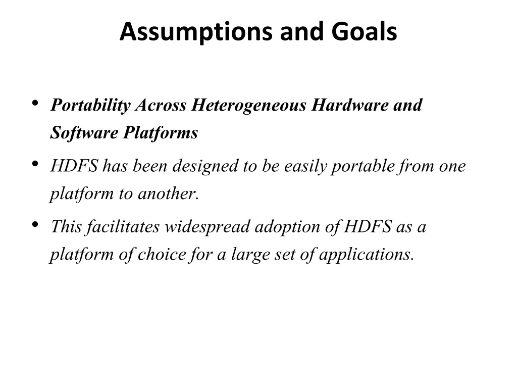assumptions and goals 5