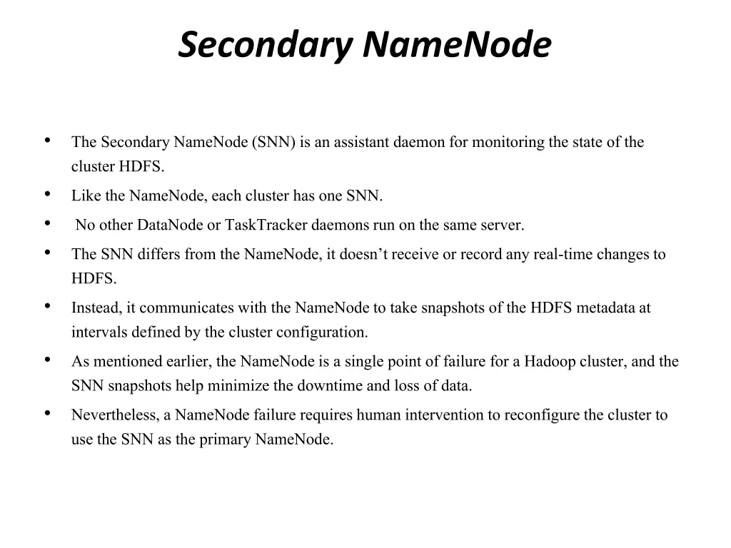 secondary namenode