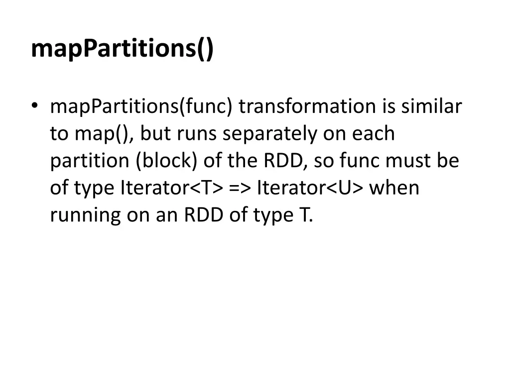 mappartitions