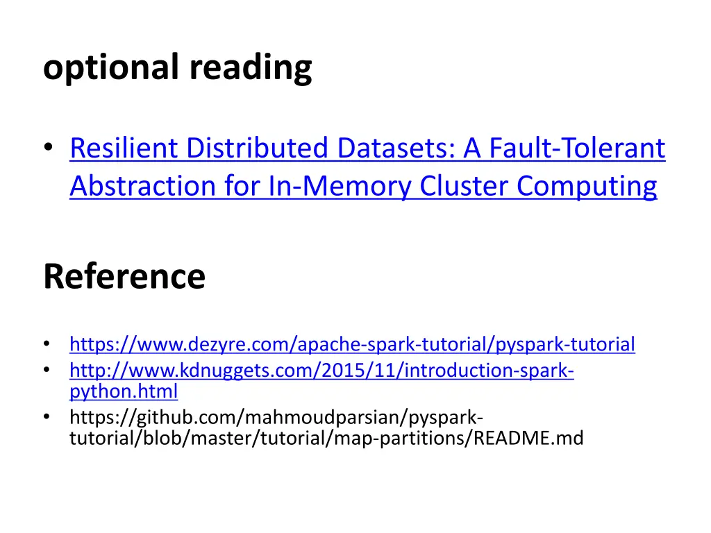 optional reading