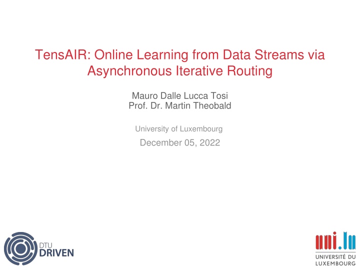 tensair online learning from data streams