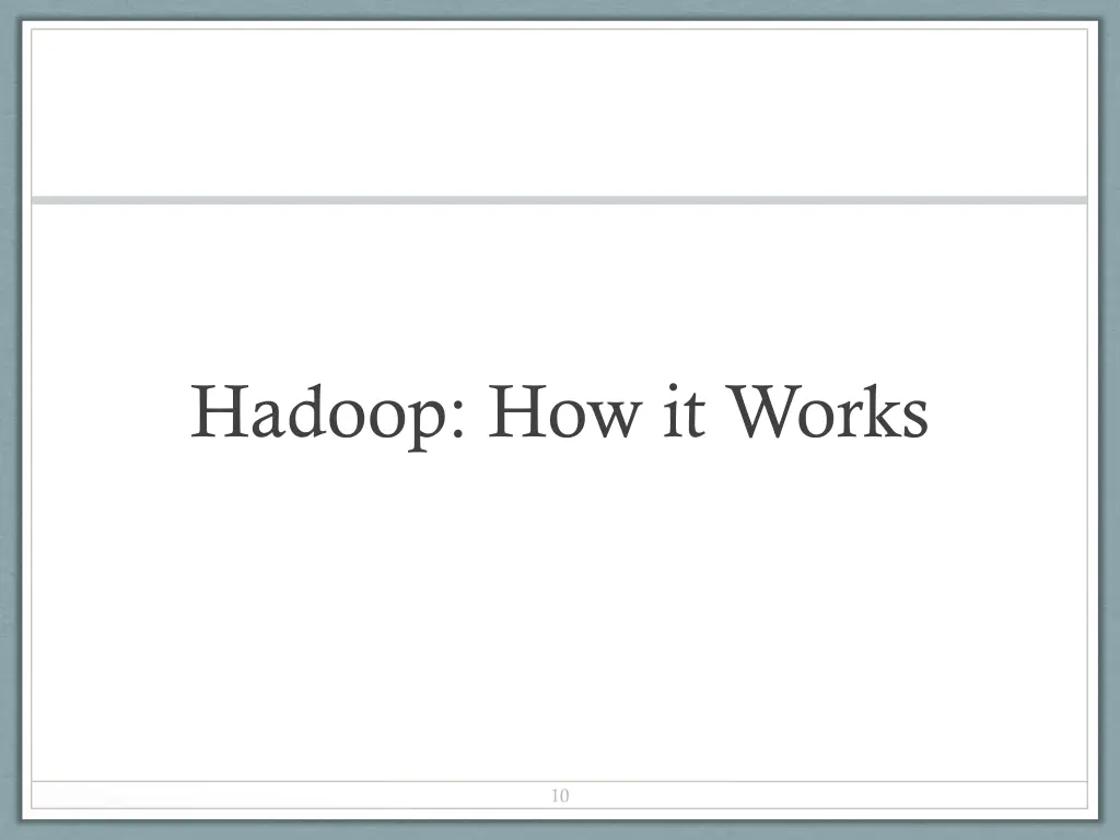 hadoop how it works