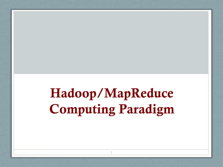 hadoop mapreduce computing paradigm
