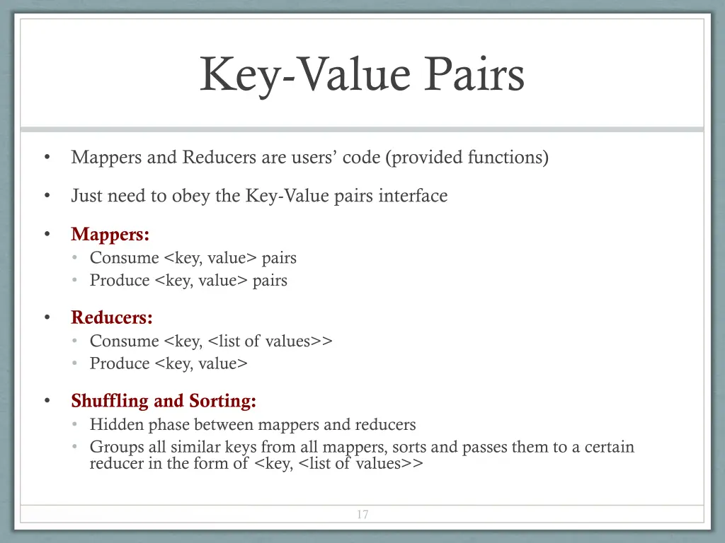 key value pairs