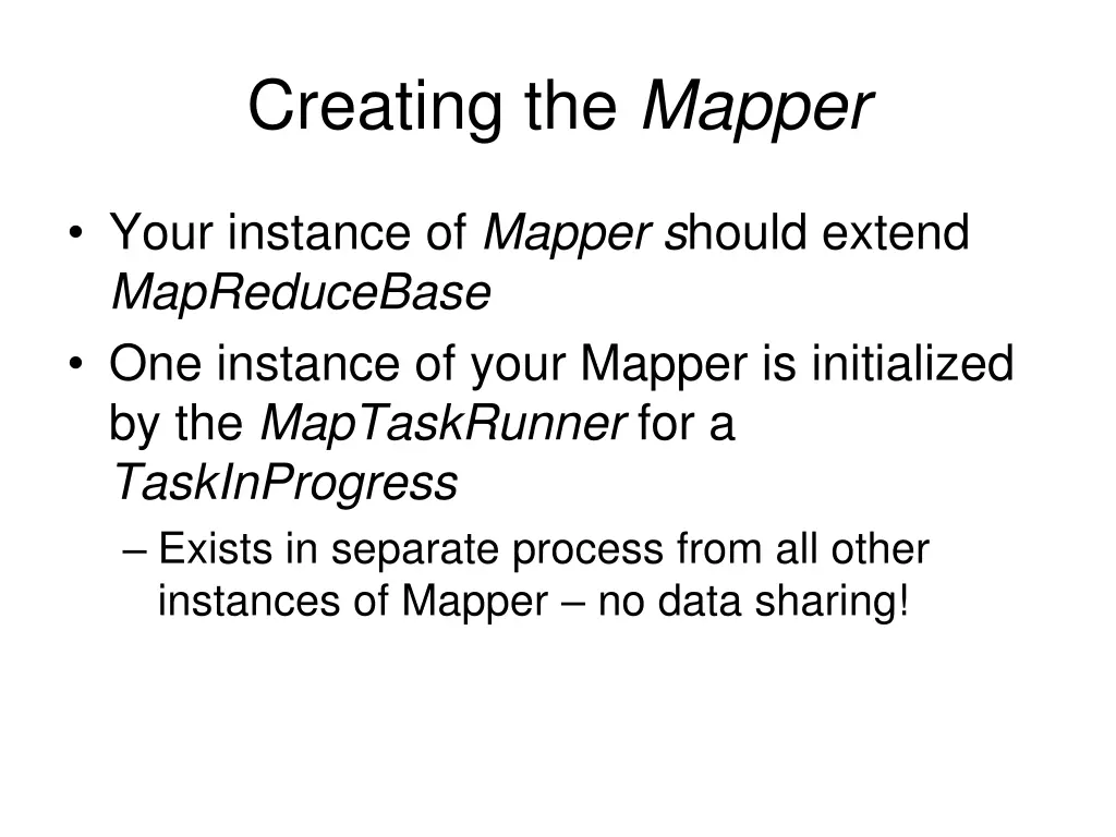 creating the mapper