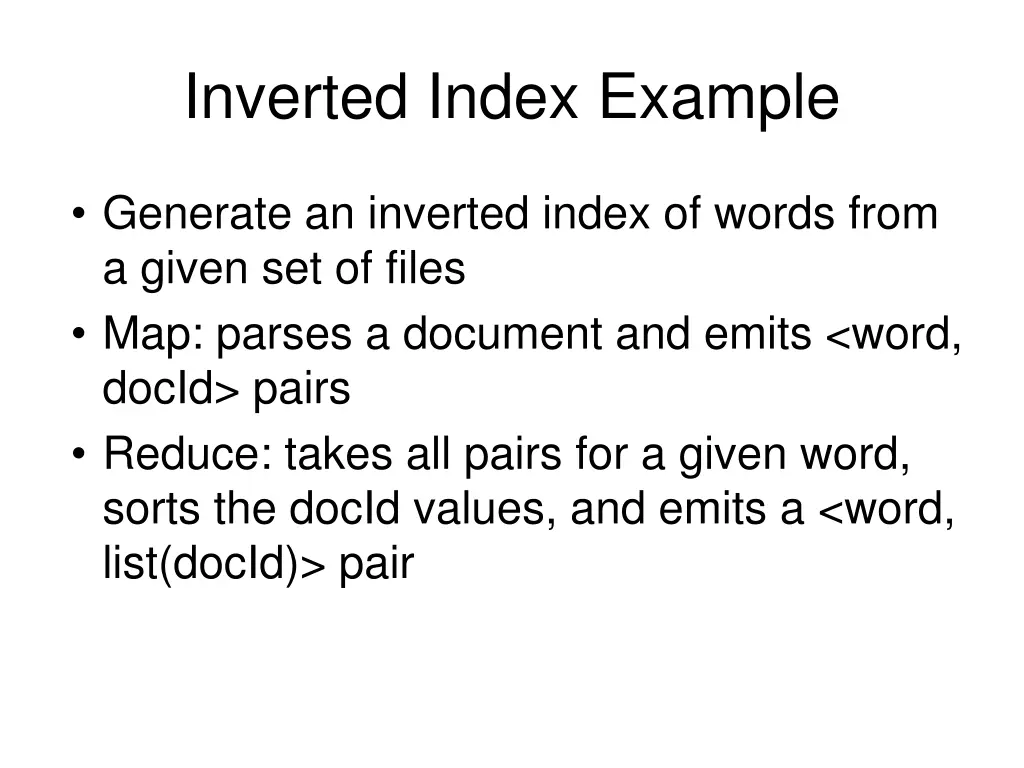 inverted index example