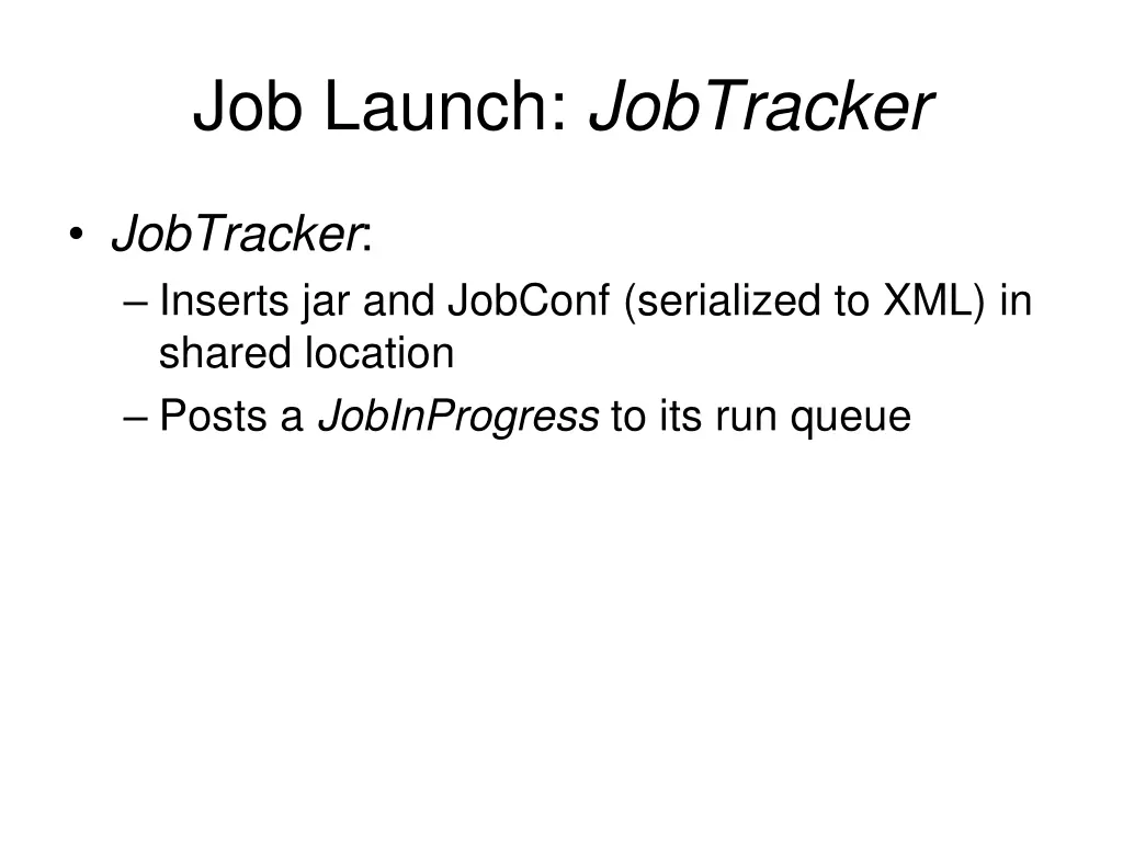 job launch jobtracker
