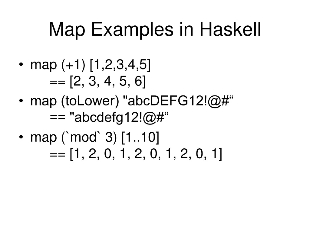 map examples in haskell
