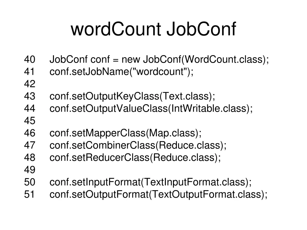 wordcount jobconf