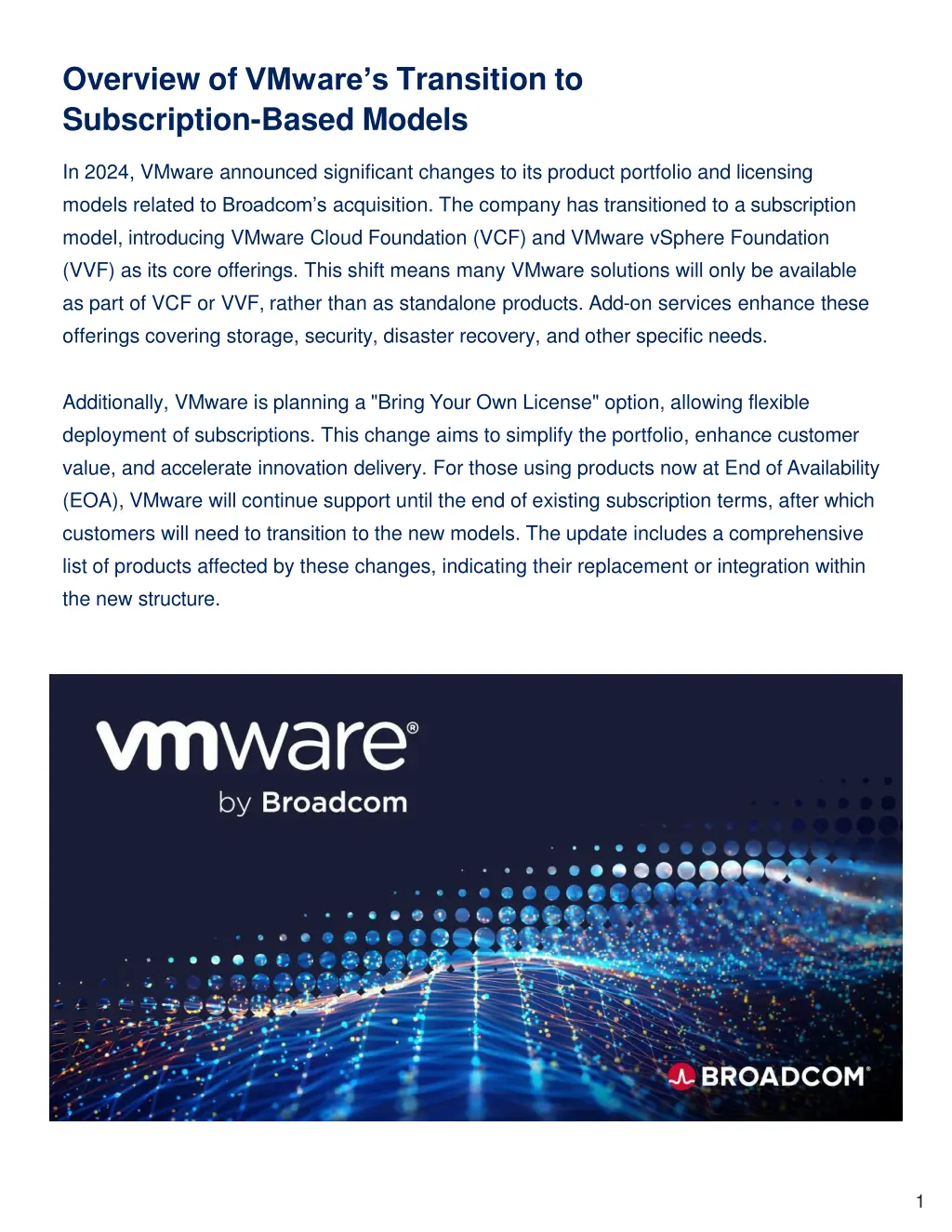 overview of vmware s transition to subscription