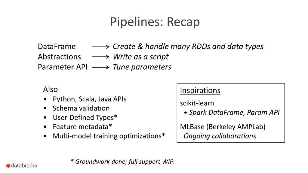 pipelines recap