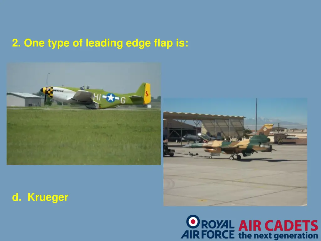 2 one type of leading edge flap is