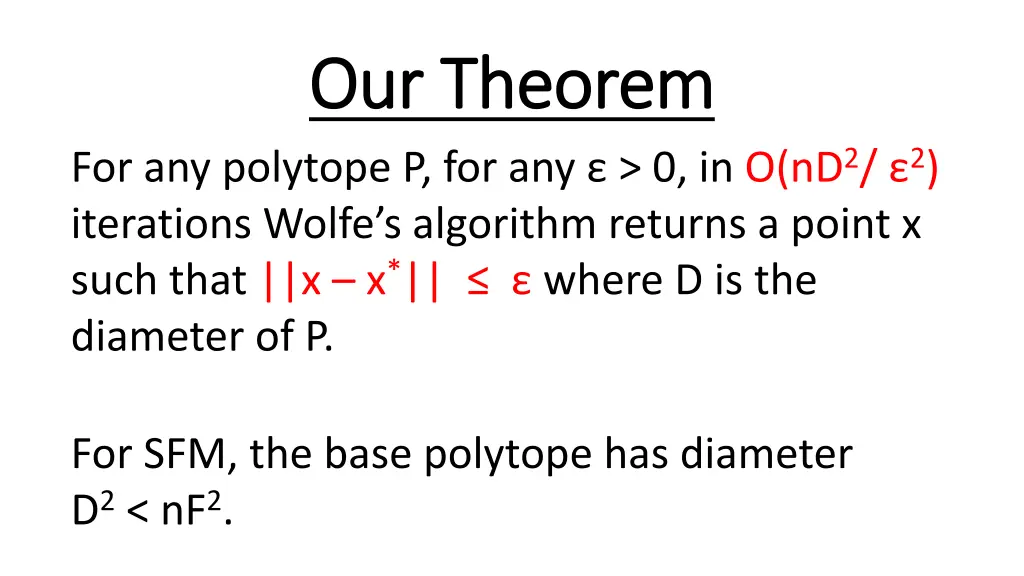 our theorem our theorem
