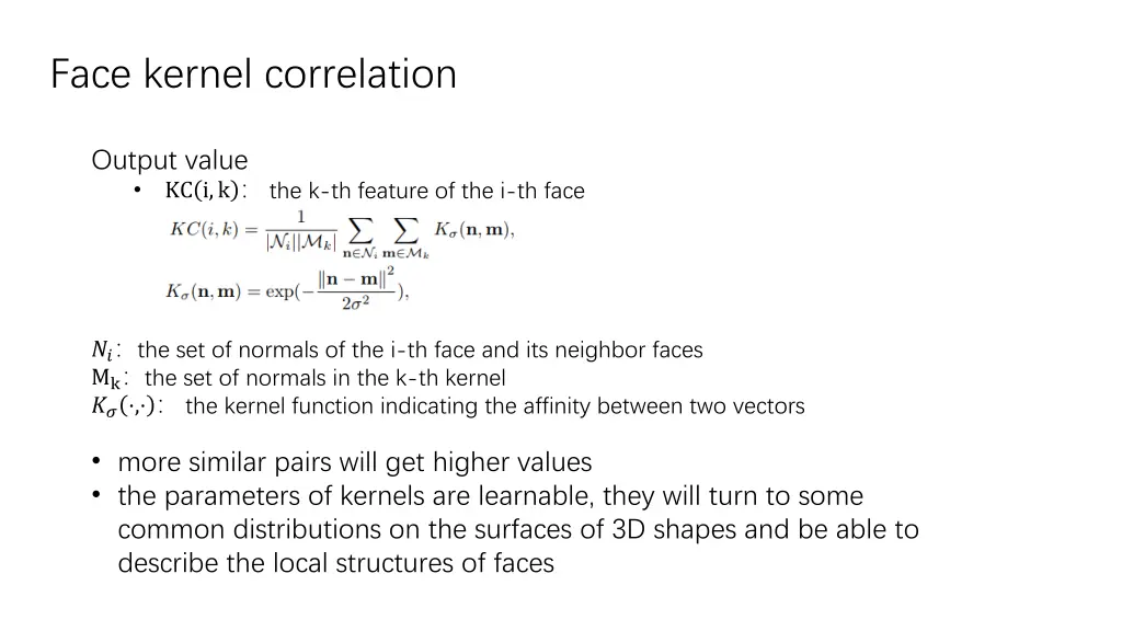 face kernel correlation 1