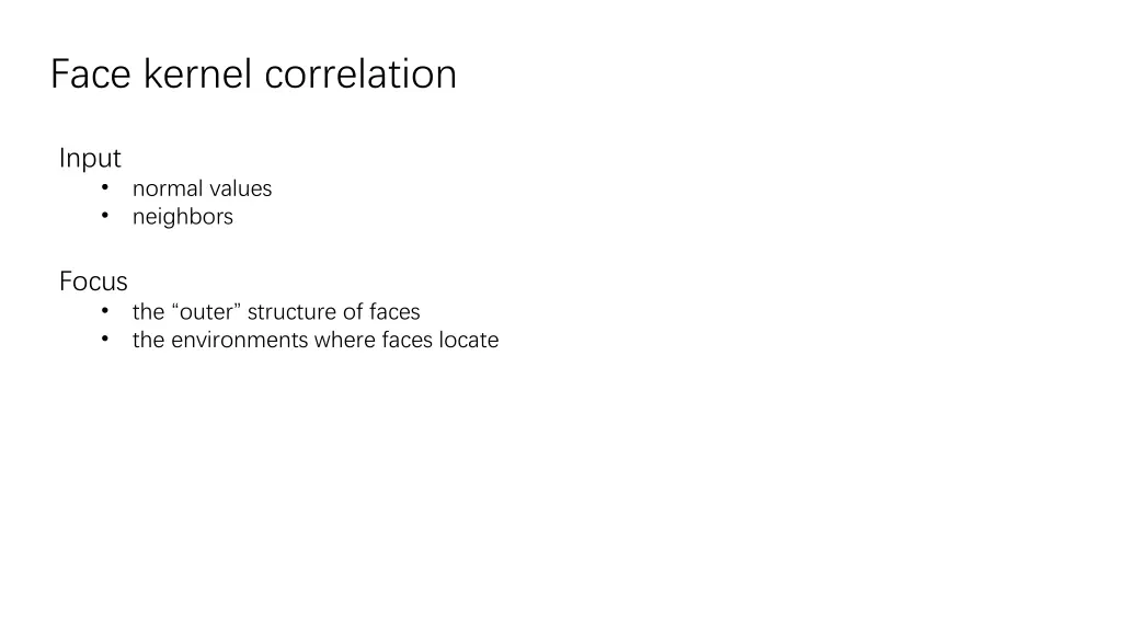 face kernel correlation