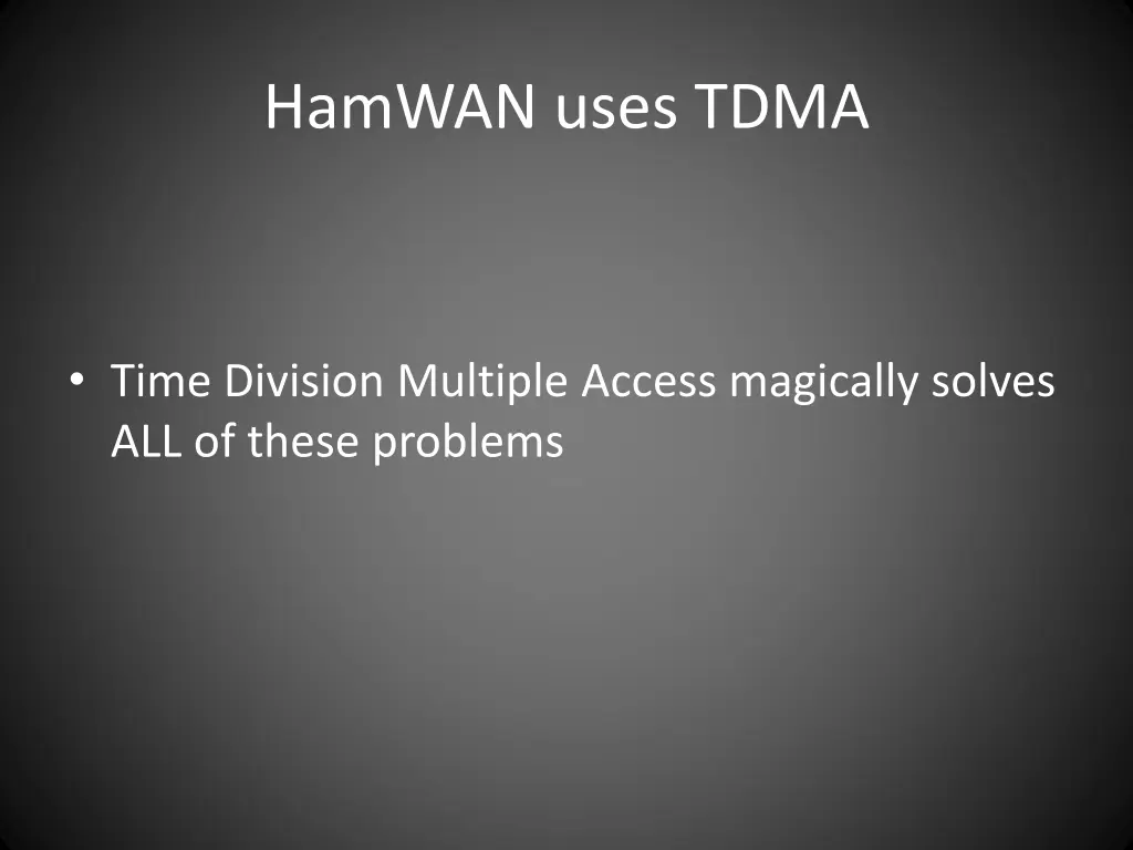 hamwan uses tdma
