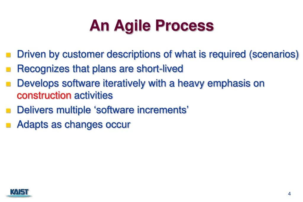an agile process