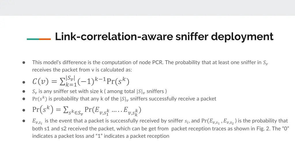 link correlation aware sniffer deployment