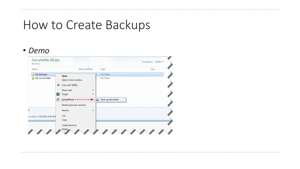how to create backups
