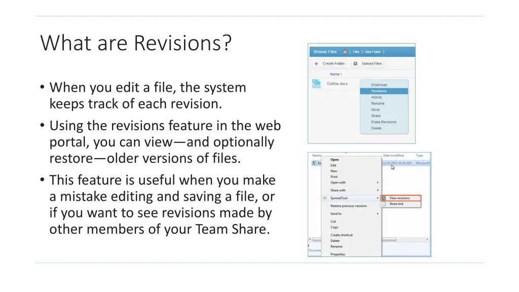what are revisions