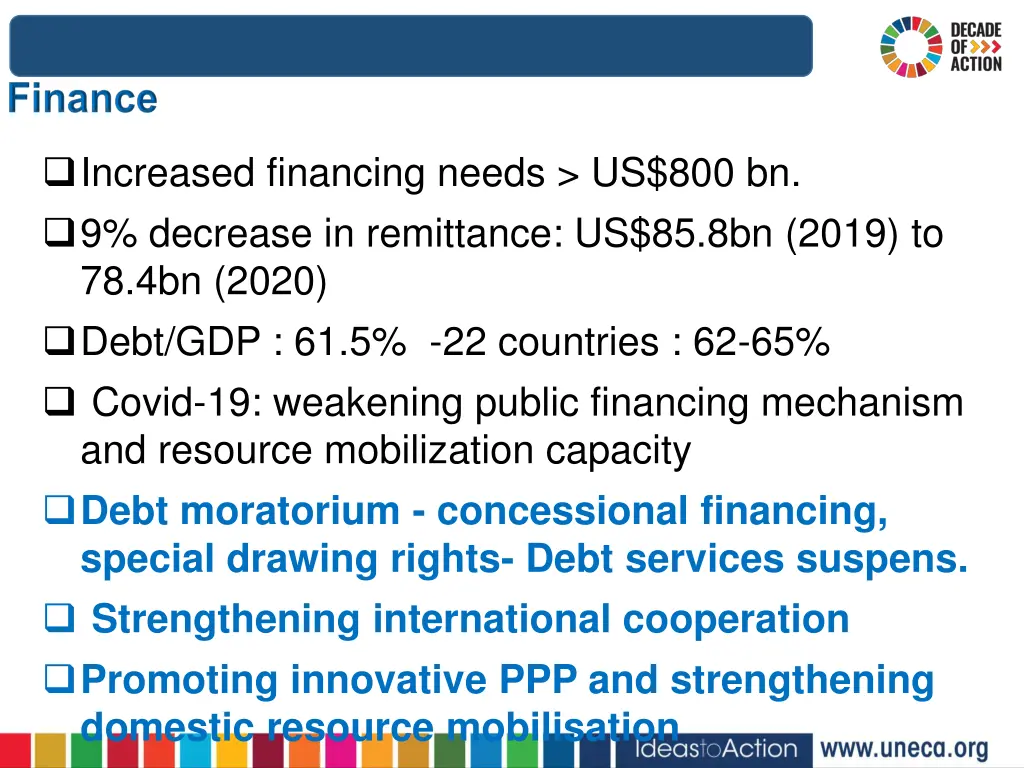 title increased financing needs