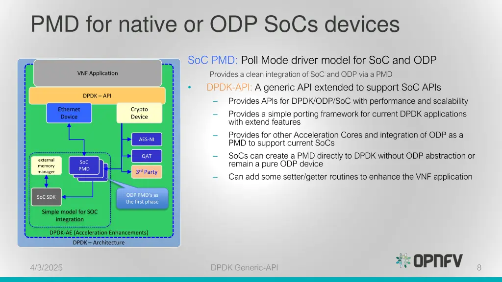 pmd for native or odp socs devices